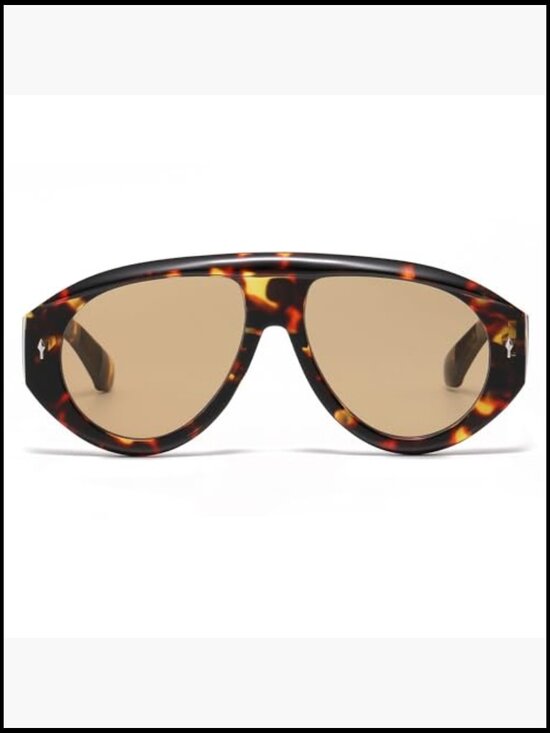 Plastic Frame UV400 Protection Aviator Sunglasses for Women Men main image 4